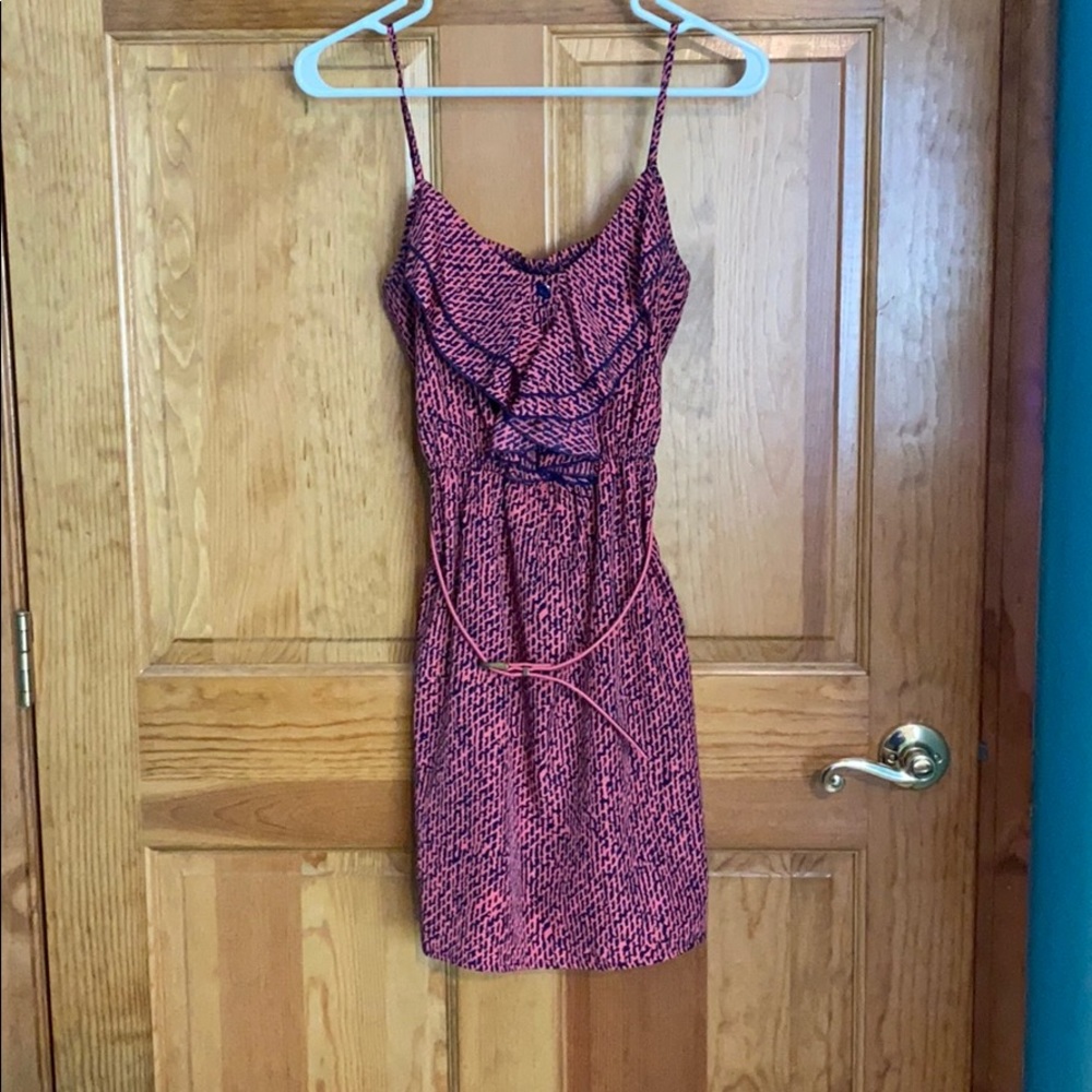 Pink and navy summer dress